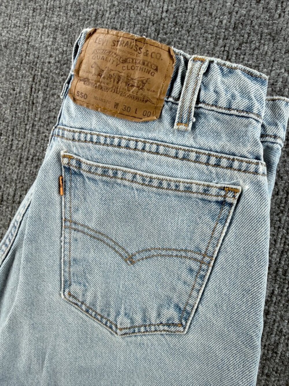 VTG Levis Orange Tab Jort Shorts Denim 30 Blue Light Wash Men Adult ACTL 28x10